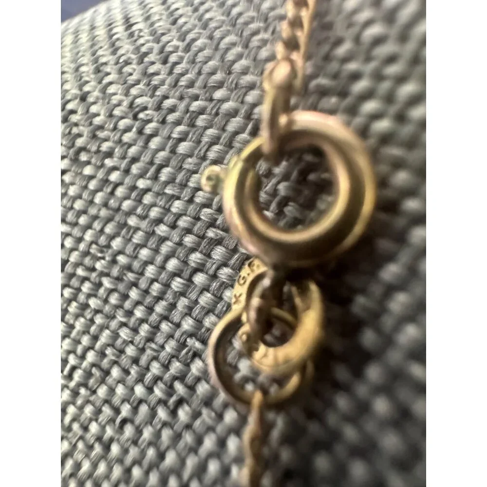 Vintage 14K Filled Gold Chain Necklace With Freshwater Pearls 16" - Picture 3 of 5
